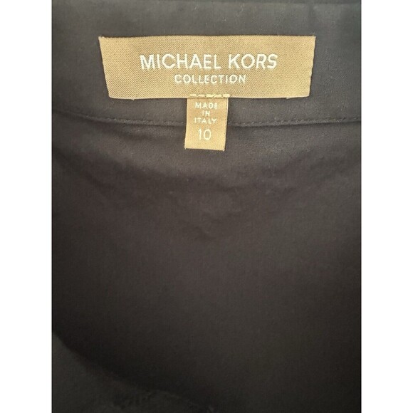 Michael Kors Collection Italy button up shirt Gold label Crushed sleeve size 10 - Picture 5 of 16